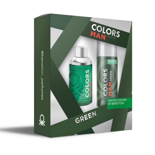 Perfume en Estuche Benetton Colors Man Green Eau de Toilette x 100ml 2 Piezas