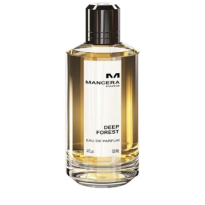 Mancera Deep Forest, perfume verde y amaderado con pachulí y vetiver, símbolo de frescura y elegancia.