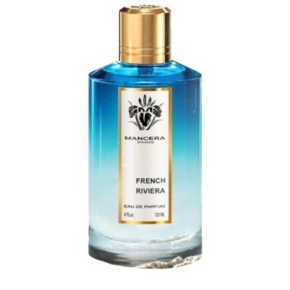 Mancera French Riviera, perfume cítrico y floral con jazmín y melocotón, símbolo de frescura solar.