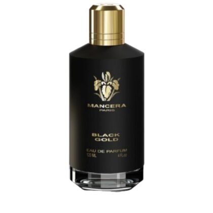 Mancera Black Gold, perfume especiado y amaderado con cuero y ámbar, símbolo de fuerza y elegancia.