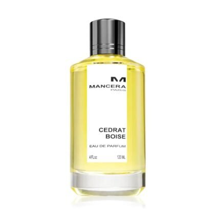 Mancera Cedrat Boise, perfume cítrico y amaderado con pachulí y vainilla, símbolo de frescura y elegancia.