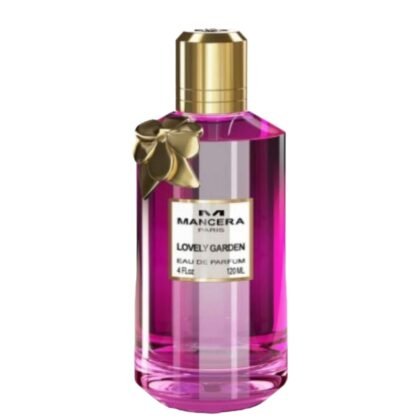 Mancera Lovely Garden, perfume floral y afrutado con rosa y jazmín, símbolo de frescura y elegancia.