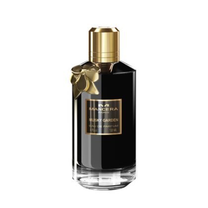 Mancera Musky Garden, perfume floral y afrutado con rosa y almizcle, símbolo de frescura y elegancia.