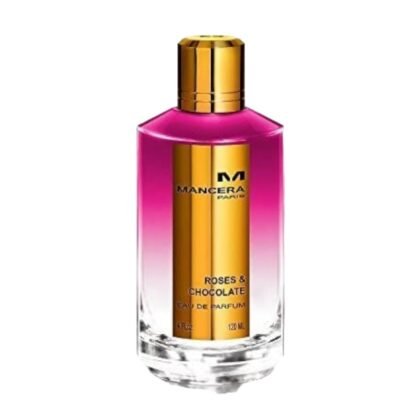Mancera Roses & Chocolate, perfume floral y gourmand con rosa y cacao, símbolo de dulzura y elegancia.