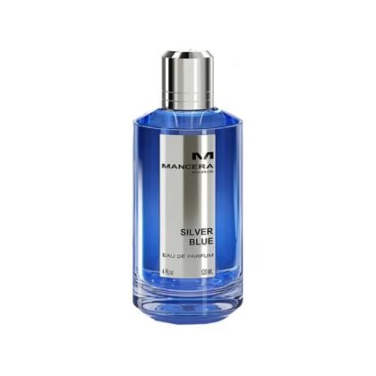 Mancera Silver Blue, perfume aromático con lavanda y oud, símbolo de misterio y elegancia oriental.