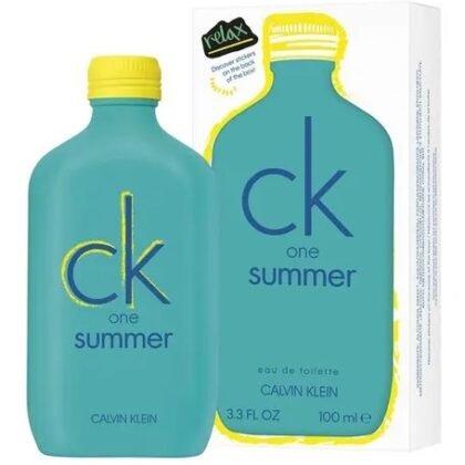 CK One Summer Relax, perfume unisex con frescura cítrica, corazón acuático y base cálida envolvente.