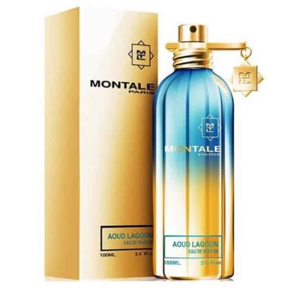 Montale Aoud Lagoon, perfume floral y acuático con oud y vainilla, símbolo de frescura y elegancia.