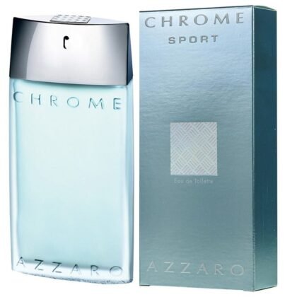 Azzaro Chrome Sport, perfume masculino con frescura cítrica, corazón acuático y base cálida envolvente.
