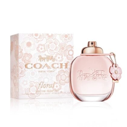 Coach New York Floral, perfume femenino con frescura cítrica, corazón floral y base cálida envolvente.