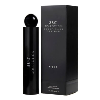 360° Collection Noir, perfume masculino elegante con notas cítricas, especiadas y amaderadas.