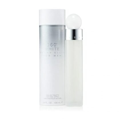 360° White Perry Ellis, perfume masculino fresco con notas cítricas, florales y amaderadas.