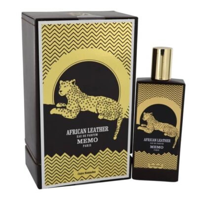 African Leather Memo Paris, perfume de lujo con especias vibrantes, corazón de cuero y base de oud sensual.