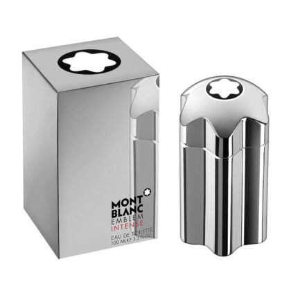 Montblanc Emblem Intense, perfume masculino especiado con notas florales, frutales y base cálida elegante.