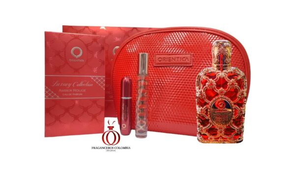 Perfume Árabe en Estuche Orientica Amber Rouge Eau de Parfum 4 Piezas – 80ml – Unisex