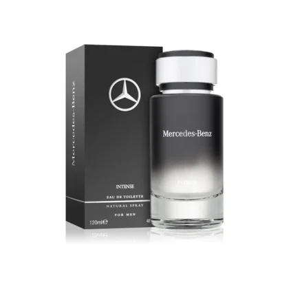 Mercedes Benz Intense, perfume masculino elegante con notas cítricas, especiadas y amaderadas.
