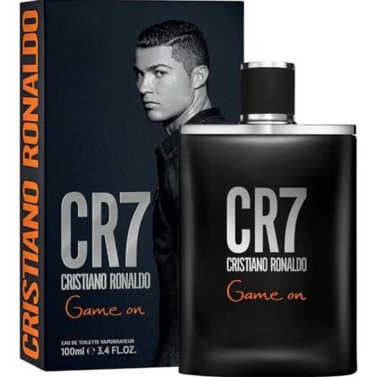 CR7 Game On, fragancia masculina fresca, dinámica y sofisticada con un toque sensual y deportivo.