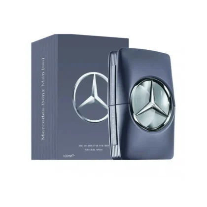 Mercedes Benz Man Grey, perfume masculino elegante con notas cítricas, especiadas y amaderadas.