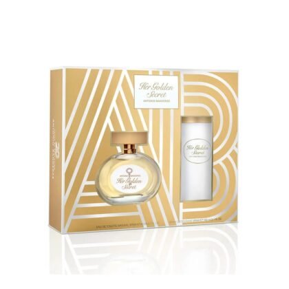 Estuche Her Golden Secret, set elegante con fragancia frutal, floral y amaderada.