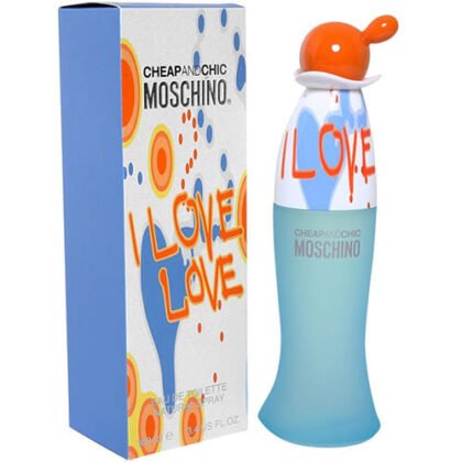 Moschino CheapandChic I Love Love, perfume femenino cítrico y floral con base cálida y envolvente.