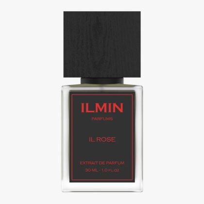 ILMIN IL Rose, perfume unisex con frescura floral, corazón de rosa y base cálida ambarada.