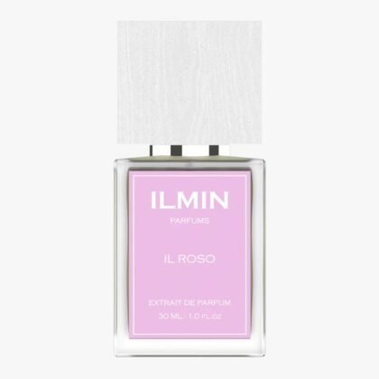 ILMIN IL Roso, perfume unisex con frescura especiada, corazón floral y base cálida amaderada.