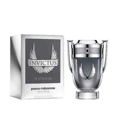 Invictus Platinum Paco Rabanne, fragancia fresca y poderosa con notas cítricas, herbales y aromáticas.