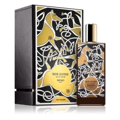 Irish Leather Memo Paris, perfume de lujo con frescura herbal, corazón de cuero y base ambarada sensual.