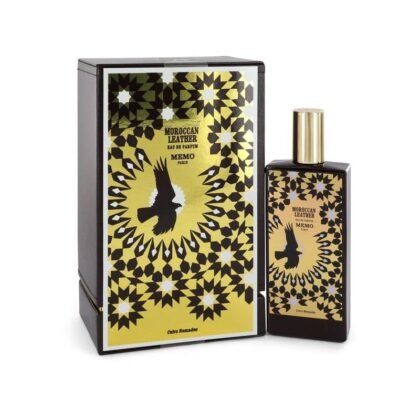 Moroccan Leather Memo Paris, perfume de lujo con frescura cítrica, corazón floral y base amaderada sensual.