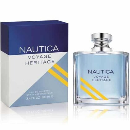 Nautica Voyage Heritage, fragancia fresca y marina con notas cítricas, aromáticas y amaderadas.