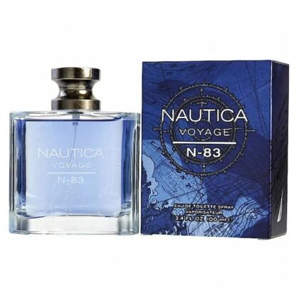 Nautica Voyage N-83, fragancia fresca y marina con notas cítricas, aromáticas y amaderadas.