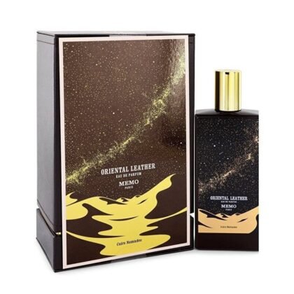 Oriental Leather Memo Paris, perfume de lujo con especias vibrantes, corazón elegante y base de cuero sensual.