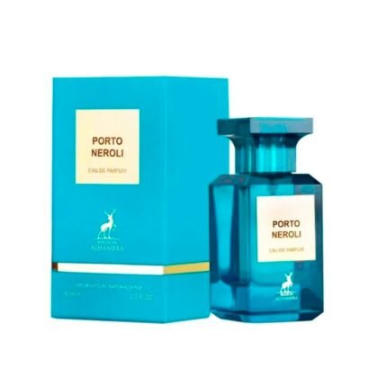 Porto Neroli Maison Alhambra, perfume unisex con frescura cítrica, corazón floral y base cálida ambarada.