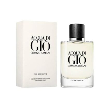 Acqua di Gio Giorgio Armani, fragancia masculina fresca, elegante y sofisticada con un toque sensual.
