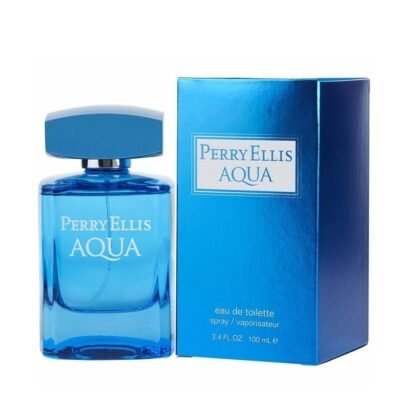 Perry Ellis Aqua, perfume masculino fresco con notas cítricas, acuáticas y amaderadas.