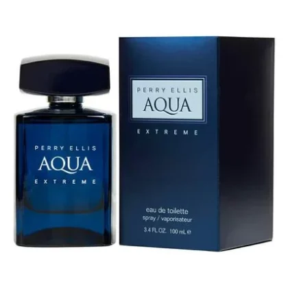 Perry Ellis Aqua Extreme, perfume masculino fresco con notas cítricas, acuáticas y amaderadas.