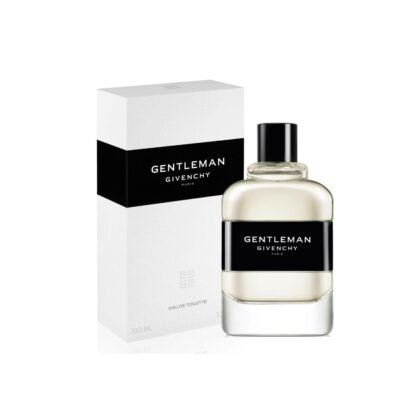Givenchy Gentleman, perfume masculino con pera, iris y cuero, símbolo de elegancia y estilo moderno.