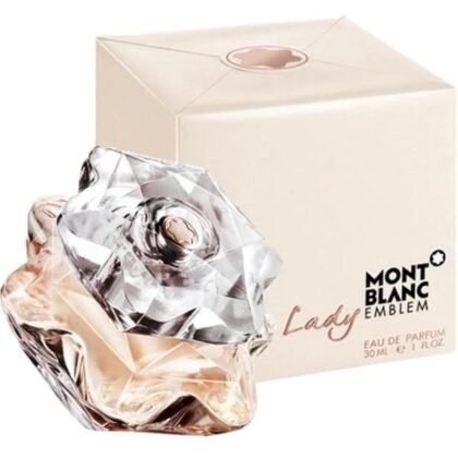 Montblanc Lady Emblem, perfume femenino con notas afrutadas, florales y base cálida envolvente.