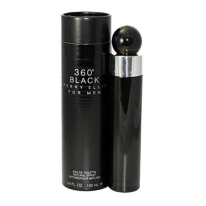 360° Black Perry Ellis, perfume masculino elegante con notas especiadas, cítricas y amaderadas.