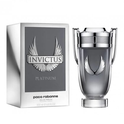 Invictus Platinum Paco Rabanne, fragancia fresca y poderosa con notas cítricas, herbales y aromáticas.