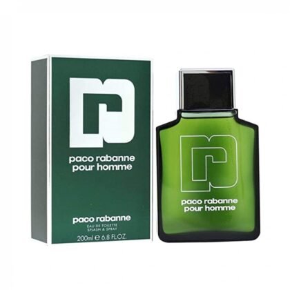 Paco Rabanne Pour Homme, fragancia clásica y masculina con notas herbales, florales y amaderadas.