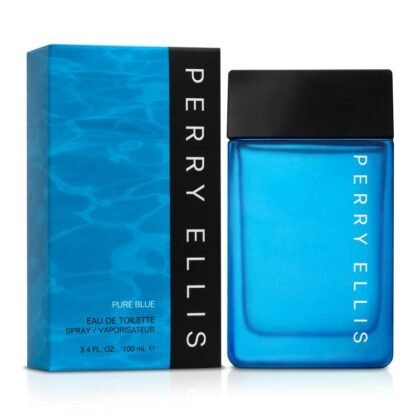 Perry Ellis Pure Blue, perfume masculino fresco con notas cítricas, acuáticas y amaderadas.