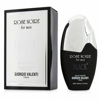 Giorgio Valenti Rose Noire Black, perfume masculino elegante con notas cítricas, florales y amaderadas.