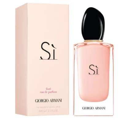 Si Fiori Giorgio Armani, fragancia femenina elegante, fresca y romántica con un toque sofisticado.