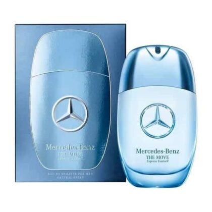 Mercedes Benz The Move, fragancia masculina fresca con notas cítricas, florales y aromáticas.