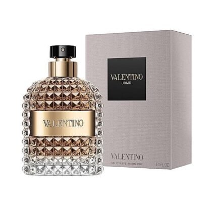 Valentino Uomo, perfume masculino con bergamota, café y cuero, símbolo de elegancia y estilo.
