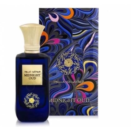 Perfume Midnight Oud: misterio oriental y elegancia intensa en un frasco sofisticado.