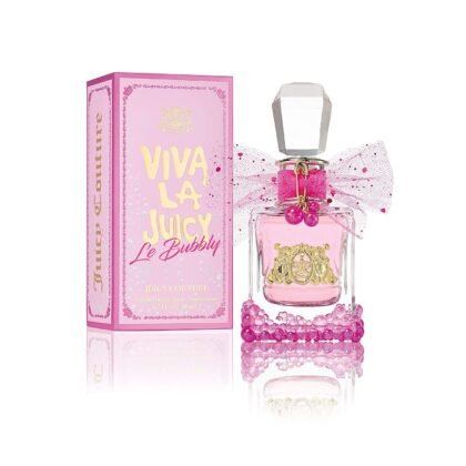 Perfume Viva La Juicy Le Bubbly: frescura frutal y glamour festivo en un frasco rosa brillante.