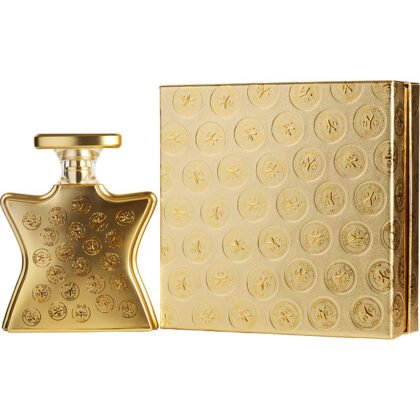 Perfume Bond No. 9 NY Signature: lujo absoluto y elegancia neoyorquina en un frasco dorado exclusivo.