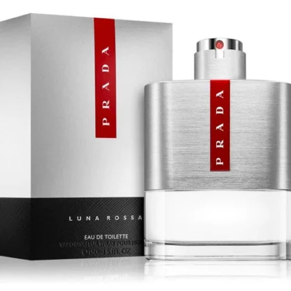 Perfume Prada Luna Rossa: frescura aromática y elegancia deportiva en un frasco sofisticado.