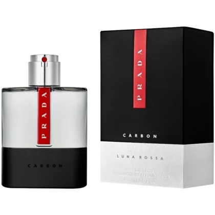 Prada Luna Rossa Carbon, frescura mineral y elegancia moderna para el hombre sofisticado y seguro.
